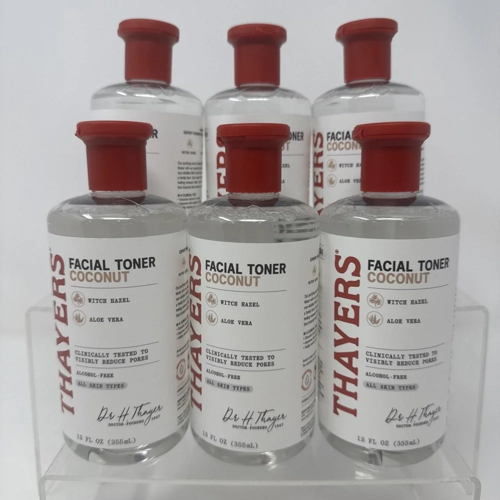 6 Thayers Facial Toner Coconut Witch Hazel Aloe Vera 12oz Alcohol-free